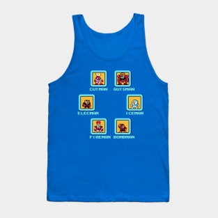 Mega-Man 1 Robot Masters Tank Top